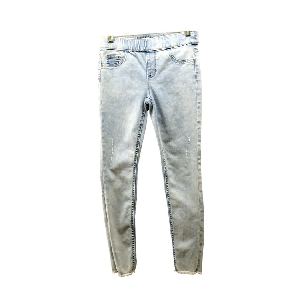 Justice Girls Size 12 Legging Jeans Blue Light Wash Pull On Jegging Skinny